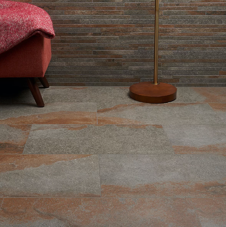 Acadia Iron Gray 12x24 Slate Look Matte Porcelain Tile - Designery