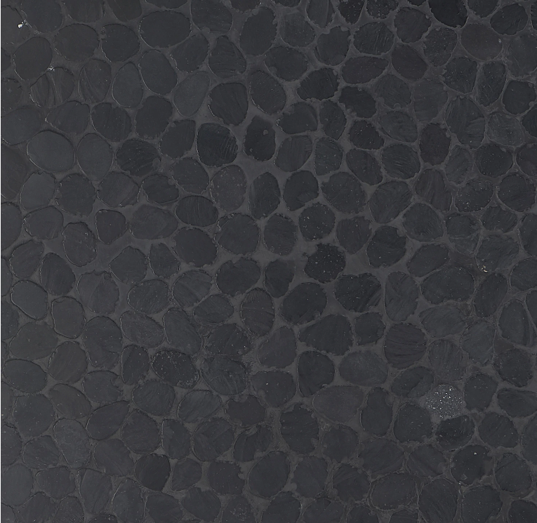 Nature Round Alor Black Pebble Honed Mosaic Tile - Designery
